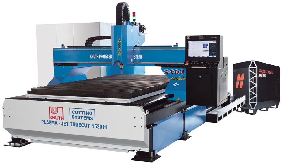Teollinen Plasma-Jet TrueCut K -CNC-plasmaleikkauskone Kjellberg-virtalähteellä.